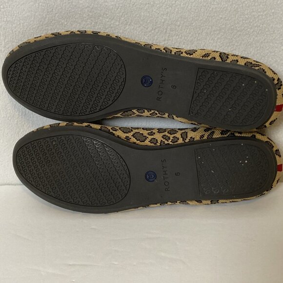 Rothys The Flat Spotted Leopard Animal Print Rounded Toe Ballet Flats Womens 6 - Picture 7 of 14